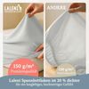 Laleni 2er-Set Premium Spannbettlaken Stubenwagen oval 38x77 cm - Oeko-Tex Zertifiziert, 100% Baumwolle, atmungsaktives Spannbetttuch Jersey Baby, 150 g/m², Elfenbein Bild 4