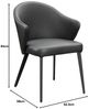 Vente-unique - MIBELLY Stuhl Leder Schwarz - B 62,5 cm x H 84 cm x L 58 cm Bild 3