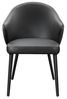 Vente-unique - MIBELLY Stuhl Leder Schwarz - B 62,5 cm x H 84 cm x L 58 cm Bild 5