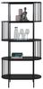 Bücherregal Adelina / 300.001735, Holzwerkstoff, Stahl, Schwarz, 80 x 172 x 34 cm Bild 4
