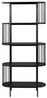 Bücherregal Adelina / 300.001735, Holzwerkstoff, Stahl, Schwarz, 80 x 172 x 34 cm Bild 5
