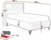 mirjan24 Boxspringbett Lux I , grau, 90x200 cm Bild 3