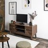 HOME DECO FACTORY, HD0562, Moderner TV-Schrank aus braunem Holz, elegantes und raffiniertes Design, optimierte Aufbewahrung, kompatibel mit allen Fernsehern, Abmessungen 110 x 48 x 40 cm, braune Farbe Bild 2