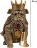 formano Tischlampe Hund 33 cm Handbemalte Tierlampe Polyresin königliches Design – Bulldogge mit Krone & Mantel – stilvolle Deko-Lampe mit E14 Fassung (max. 40 W, ohne Leuchtmittel Bild 5