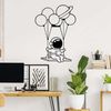 dekoratives Wandaccessoire aus Metall, 'Astronaut 1', 70 x 0,15 x 44, Schwarz Bild 5