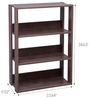 Iris Ohyama, Bücherregal, Aufbewahrungsmöbel auf 3 Ebenen, Regale alle 14 cm verstellbar, Stabil, Industriell, Waschküche, Wohnzimmer, Eingang, Schlafzimmer, Büro - Open Wood Rack OWR-600 - Braun Bild 3