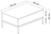 Dmora - Wohnzimmertisch Antares, Niedriger Wohnzimmertisch, Kaffeeregal, Couchtisch für Sofa, 90x60h40 cm, Schwarz und Silber Bild 2