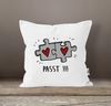 MoonWorks Dekokissen Kissenbezug Passt!!! 2 Puzzleteile Geschenk Liebe Beziehung Jahrestag Valentinstagsgeschenk Weihnachtsgeschenk Moonworks® Bild 2