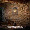 STAR TRADING Lampenschirm Lampenschirm Rattanstil KNUTE wetterfest Kunststoff grau D: 30cm Bild 2