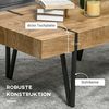 HOMCOM Couchtisch Sofatisch mit verstellbaren Fußstützen (Beistelltisch, 1-St, Kaffeetisch), Naturholz 105 x 60 x 42 cm Bild 5