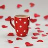 matches21 HOME & HOBBY Tasse Schönes Kaffeetassen 4er Set Keramik 250 ml, einfarbig gepunktet, 4-tlg, Keramik, Klassische Kaffee-Becher in blau rot gelb grün auch aus Teetassen Bild 3