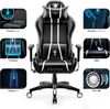 Diablo X-One 2.0 Gaming Stuhl für Kinder Gamer Chair Bürostuhl Schreibtischstuhl Verstellbare Armlehnen Ergonomisches Design Nacken/-Lendenkissen Wippfunktion Schwarz-Weiß Kids (S) Bild 4