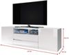 Selsey TV-Lowboard, weiß mit led, 42,5 x 137 x 34,5 Bild 5