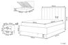 Schlafzimmer Set SEZANNE 180 x 200 cm Samtstoff Dunkelgrün Bild 3