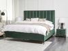 Schlafzimmer Set SEZANNE 180 x 200 cm Samtstoff Dunkelgrün Bild 2