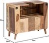 Waschbeckenunterschrank Kalkutta II, 70x60 cm - Recyceltes Holz, Mehrfarbig, Retro-Design Bild 3