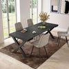 Skraut Home | Ausziehbarertisch | Multifunktionaler ausziehbarer | 220 | Für 10 Gäste | Massivholz Beine | Moderner Stil | Schwarz Bild 2