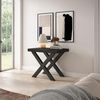 Skraut Home | Ausziehbarertisch | Multifunktionaler ausziehbarer | 220 | Für 10 Gäste | Massivholz Beine | Moderner Stil | Schwarz Bild 4