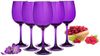 Weingläser 260ml im 6er-Pack Lila Rainbow Color Modernes handgemaltes Weinglas Bild 1