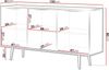 Kommode Pilksis K3D PE01 (Farbe: Schwarzer Graphit / Captains Deck) Bild 3