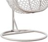 Luxus Hängesessel Style XXL Rattan Korb und Gestell Weiss mit Relaxkissen Pink Bild 5
