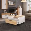 Couchtisch Bibo Weiß/Goldkraft Eiche 70 x 52.4 cm Vicco Bild 2