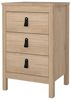 Dmora - Nachttisch Mirabelle, Niedrige Kommode, Tisch, Multifunktionaler Nachttisch, 44x38 h70 cm, Eiche Bild 5