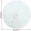 vidaXL Tischplatte Weiß Ø50x0,8 cm Hartglas in Marmoroptik 322247 Bild 5