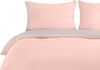 Utopia Bedding Bettwäsche 200x200 Set - Mikrofaser Bettbezug 200x200 cm + 2 Kissenbezüge 50x75 cm - Grau/Rosa Bild 2