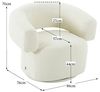 Kare Design Drehsessel Maye, Creme, 360 Grad drehbar, Drehsessel, Sessel, Handarbeit, 86 x 76 x 70 cm (H/B/T) Bild 3