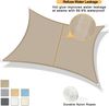AXT SHADE Sonnensegel Wasserdicht Rechteckig 3x4 m Wetterschutz Sonnenschutz PES Polyester mit UV Schutz für Terrasse Balkon Garten-Taupe Bild 2