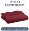 Spannbettlaken 90x190 cm - Extra Tiefes Spannbetttuch für Matratzen bis 40 cm (16") Höhe - Weiche Gebürstete Mikrofaser - Knitterfrei, Schrumpf- & Farbbeständig - Oeko-TEX - Weinrot Bettlaken Bild 4