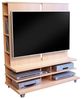 Berlioz Creations TV 5000 Fernsehschrank mit Bildschirmhalterung, Buchendekor, 110 x 51,5 x 129 cm, 100 Prozent französische Herstellung Bild 2