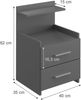 Nachttisch Alpin Anthrazit 40 x 62 cm Vicco Bild 3