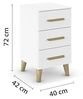 rauch Aditio Box, Nachttisch, 3 Schubladen, Massivholz-Fuß, mit Softclose-Funktion, Farbe Weiß, BxHxT 40x72x44cm Bild 3