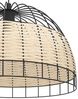 Eglo 43312 NATURE Hängeleuchte ANWICK Stahl schwarz, Rattan natur E27 1X40W H:110cm Ø:50cm dimmbar Bild 5