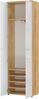 Garderobenschrank ALEDO in Navarra Eiche Nb. / Weiß Hochschrank ca. 60 x 200 x 41 cm Bild 4