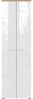 Garderobenschrank ALEDO in Navarra Eiche Nb. / Weiß Hochschrank ca. 60 x 200 x 41 cm Bild 3