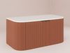 Vente-unique - LOMERI Waschbeckenmöbel Holz, Platte Rot - B 50 cm x H 45 cm x L 99 cm Bild 5