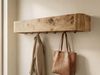 FINEBUY Wandgarderobe Garderobenpaneel 100cm Hängegarderobe Garderobe Flurgarderobe (Schönes Holzmöbel mit sieben Kleiderhaken), Rechteckiges Holzpaneel aus Akazie Massivholz Bild 5