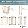 Safetots HolzMehrPanelRaumteiler, bis zu 136cm, Naturholz, 76cm Hoch, MehrPanelflexible Raumbarriere, Raumteiler mit Tür für Babys und Kleinkinder, Einfache Installation Bild 5