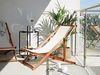 Gartenliege Holz Dunkler Holzfarbton ANZIO Bild 2