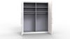 WIEMANN Loft Kleiderschrank, Schlafzimmerschrank, Gleittürenschrank, Drehtürenschrank, Glas, weiß, B/H/T 200 x 236 x 58 cm Bild 3