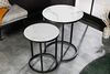riess-ambiente Beistelltisch ELEGANCE 50cm weiß / schwarz (Set, 2-St), Wohnzimmer · Kristallglas · Metall · rund · Marmor-Dekor · Barock Bild 2