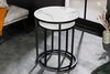 riess-ambiente Beistelltisch ELEGANCE 50cm weiß / schwarz (Set, 2-St), Wohnzimmer · Kristallglas · Metall · rund · Marmor-Dekor · Barock Bild 4