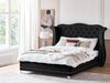 Polsterbett Samtstoff schwarz Lattenrost 180x200 cm AYETTE Bild 2