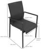 DEGAMO Garten-Essgruppe LAGOS XL, (9-tlg, 8x Stapelsessel, 1x Ausziehtisch), Alu anthrazit, Stapelsessel, Tisch mit Seitenauszug 195/255x120cm Bild 5