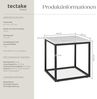 tectake Beistelltisch Couchtisch in Marmoroptik, 45 x 45 x 47,5 cm, Belastbarkeit 12 kg (Wohnzimmertisch Alysia, 1-St, 1 tlg), Moderner, quadratischer Beistelltisch in minimalistischem Stil Bild 2