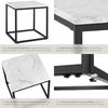tectake Beistelltisch Couchtisch in Marmoroptik, 45 x 45 x 47,5 cm, Belastbarkeit 12 kg (Wohnzimmertisch Alysia, 1-St, 1 tlg), Moderner, quadratischer Beistelltisch in minimalistischem Stil Bild 5