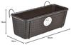 Stefanplast 75854 Blumentopf Balkon-Blumenkasten Natural mit Selbstbewässerungssystem 50 x 18 x 16 cm in mokka Bild 2